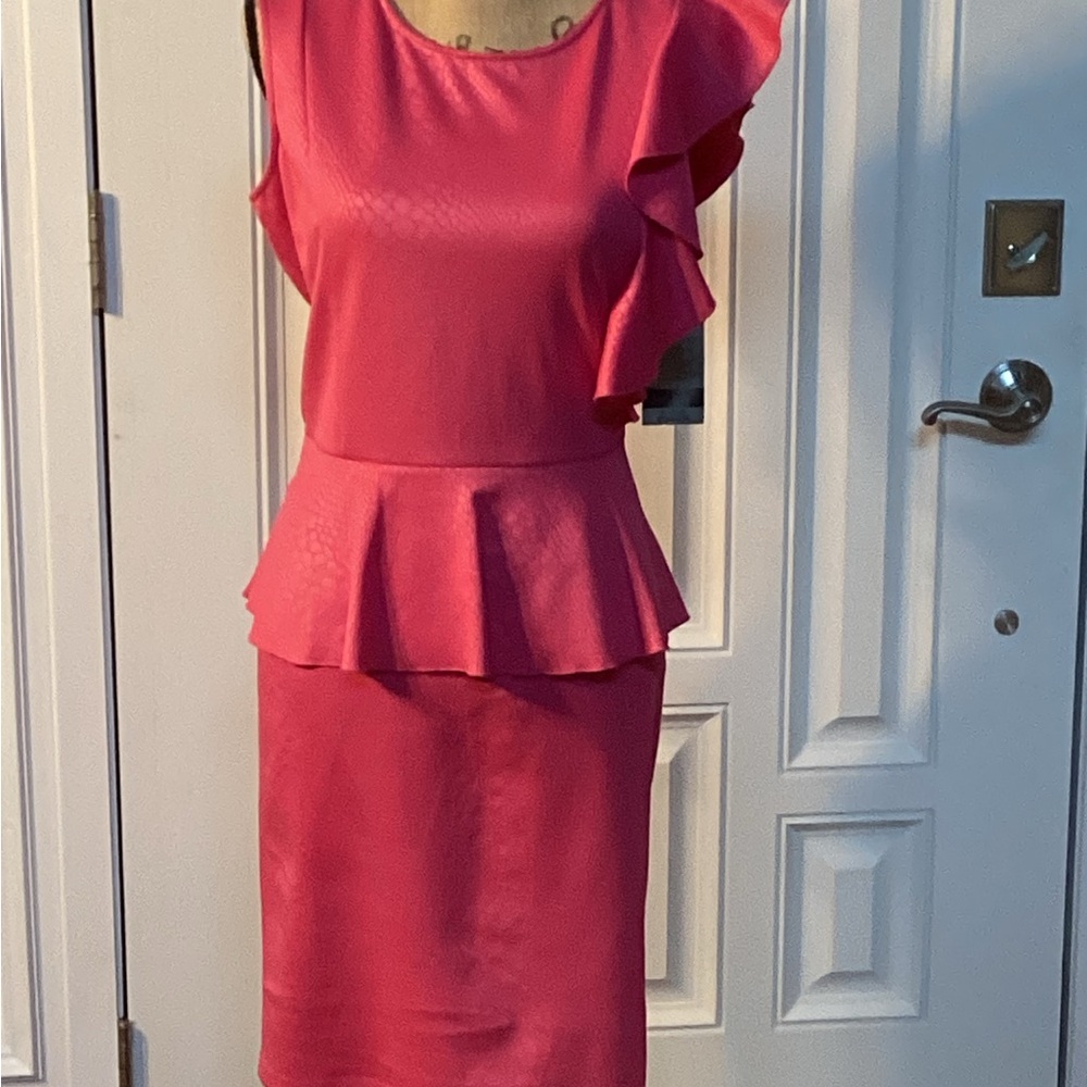 Samuel Dong Vibrant Pink Textured Dress